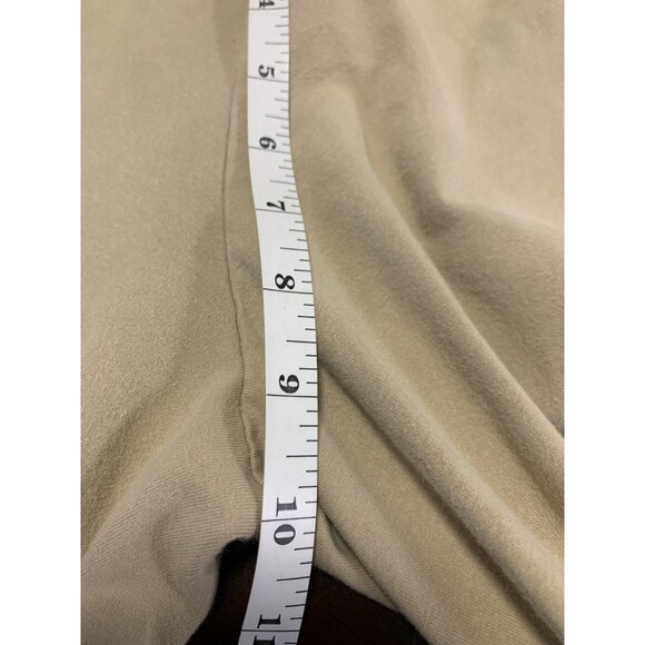 Devon Aire Beige Cotton Pull-On Equestrian Riding Breeches W/ Leather Knee Patch - Picture 6 of 8